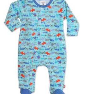 Zutano ITZY BITZY Onesie/Pajamas Dogs Footed  Size 3M